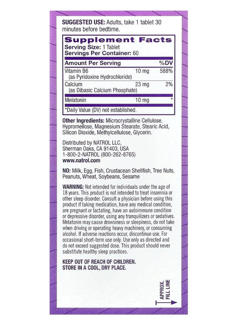 now Melatonin Advanced Sleep 10mg - 60 Tablets, Packaging May Vary - Image 4